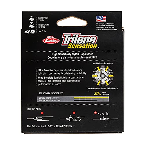Berkley Trilene® Sensation, Low-Vis Green, 6lb | 2.7kg Monofilament Fishing Line, Suitable for Freshwater Environments