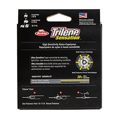 Berkley Trilene® Sensation, Low-Vis Green, 14lb | 6.3kg Monofilament Fishing Line, Suitable for Freshwater Environments