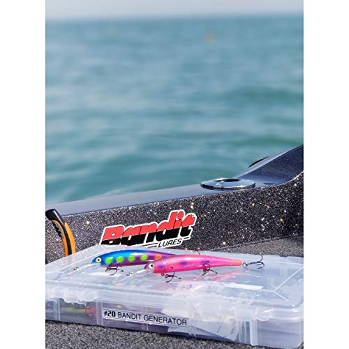 Bandit Generator Multi-Species Minnow Jerkbait Glowing Fishing Lure, Fishing Accessories, Excellent for Bass and Walleye, 4 5/8", 3/4 oz, Spill