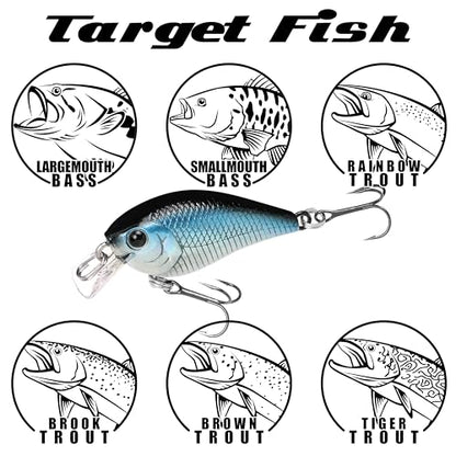 Lucky Craft LC 0.3 Squarebill Crankbait, Silent Fishing Lure for Bass Trout and Pike, Made in Japan, Freshwater Fishing Gear, Hard Bait Bass Lures - color: 250 Chartreuse Shad