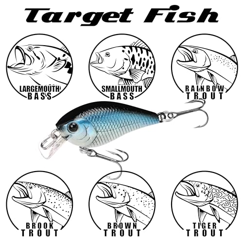 Lucky Craft LC 0.3 Squarebill Crankbait, Silent Fishing Lure for Bass Trout and Pike, Made in Japan, Freshwater Fishing Gear, Hard Bait Bass Lures - color: 238 Ghost Minnow