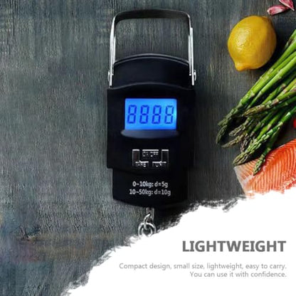 TOYANDONA Digital Fish Scale Portable Handheld Fishing and Luggage Scale High Precision LCD Display for Travel and Outdoor Use