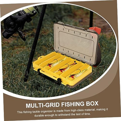 KOMBIUDA 2pcs Fishing Lure Storage Case Double-Sided Tackle Organizer for Baits and Hooks Durable Design with Internal Dividers Efficient Fishing Gear Management
