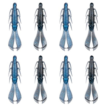 6th Sense – Bodega Craw 3.5 Soft Plastic Craw, Finesse Bass Fishing Lure for Flipping, Pitching, and Jig Trailers – Made in the USA - color: Black N Blue Pro