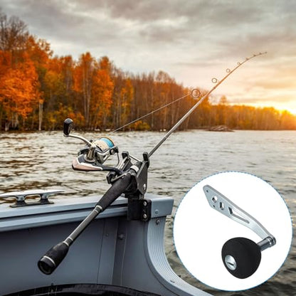 PATIKIL Baitcasting Power Handle Metal Fishing Reel Handle EVA Knob Grip Replacement Parts for Rocker Arm Accessories - color: Silver