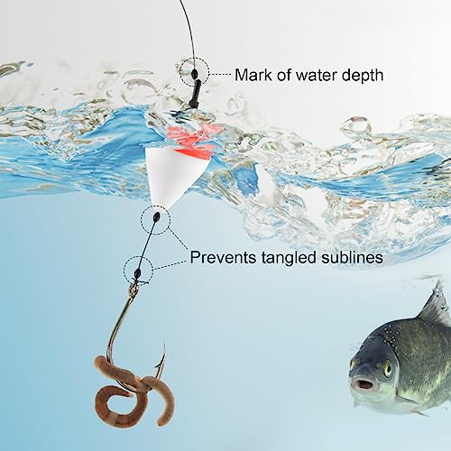 600 Pieces Fishing Bobber Stops, Float Sinker Stops, Portable Fishing Accessories, Freshwater Saltwater Bobbers for Fishing, Slip Float Tackle Kit - size: XS (Oval)