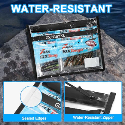 Fishing Gear Storage Bag Bait Storage Sealed Edges Waterproof Protection Durable and Sturdy Large Capacity PVC-Free Fishing Accessories Bag - size: (B-2 Pack, Large)