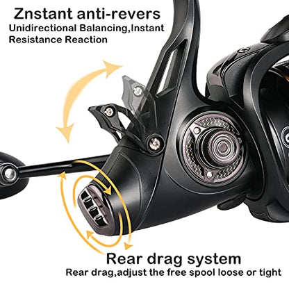 Sougayilang Bait Feeder Spinning Reels,33Lbs Drag Carp Fishing Reel Front and Rear Drag System, Freshwater Fishing Reel for Live Liner Bait Fishing for Catfish Fishing - color: B-S331-7000