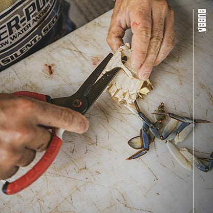 BUBBA Large Shears Fishing Tool With Micro-Serrated Blades for Braided Line - Clip Sheath Included - size: Large