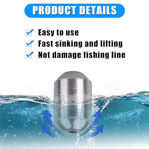 Egg Sinker Weights Assortment Kit, 45pcs Iron Sinker Weight Saltwater Casting Fishing Sinkers Set Catfishing Weights Fishing Line Bottom Rig Tackle