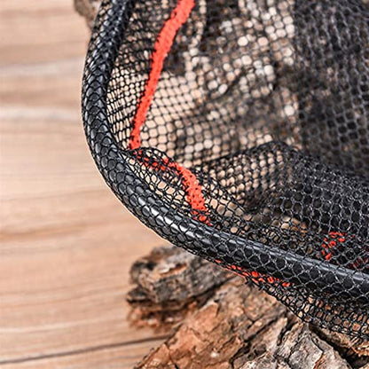 Fishing Net Portable 18inches Fly Fishing Net Freshwater for Trout Soft Rubber Mesh Floating Hand Net for Catch and Release Landing Nets for Fishing
