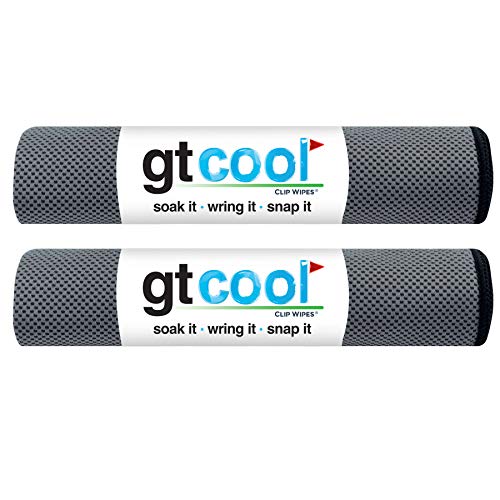 GT Cool Towel 2 Pack | 16"x36" | Cooling Towel for Golf, Outdoors & Athletics | Chill Cloth for HOT Days. (Gray-2Pack) - color: Gray-2pack