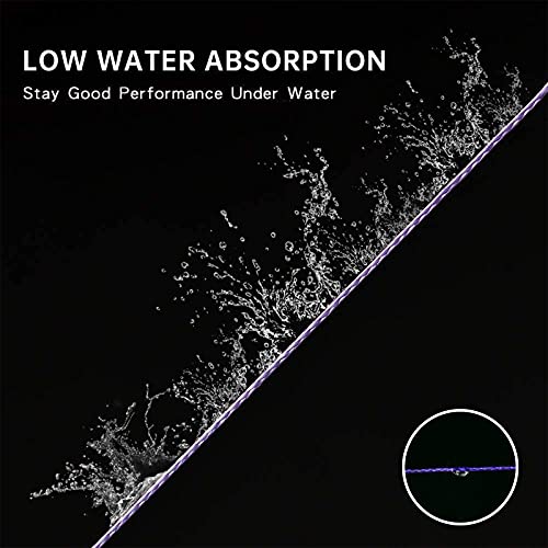 ANGRYFISH Diominate PE 4 & 8 Strands Braided Fishing Line–Abrasion Resistant Superline–Zero Stretch–Excellent Tensile Smooth–High Value(5LB-200LB) - color: Purple, size: 15LB/0.12MM-547YDS(4 Strand)