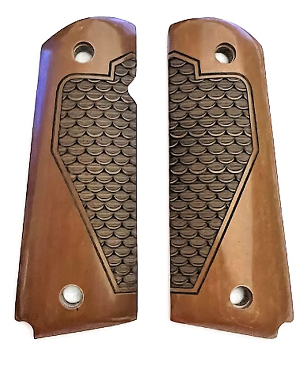 Compatible Replacement for 1911 Grips Premium Grips Colt 1911 Gov. & Clones Taurus, S&W, Springfield, Rock Island - style: Fish Scale