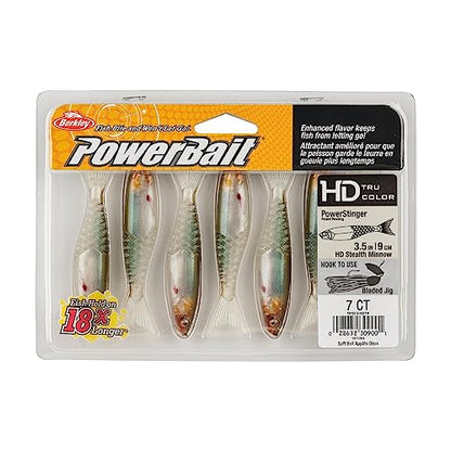 Berkley PowerBait PowerStinger Fishing Soft Bait - color: HD Stealth Minnow, size: 3 1/2"