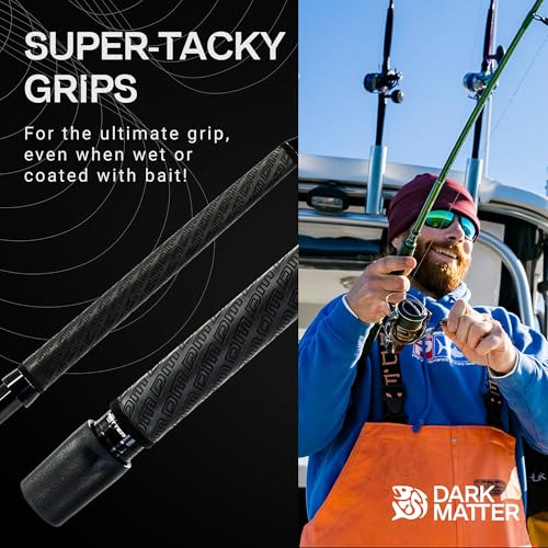 Dark Matter Psychedelic Casting Fishing Rods Medium Heavy Power X - High-Modulus M3 Carbon Nano Baitcaster Rod Saltwater and Freshwater Fishing Rods, 7ft Medium Heavy Baitcasting Rod - color: Black, size: 7'0" Power - Z