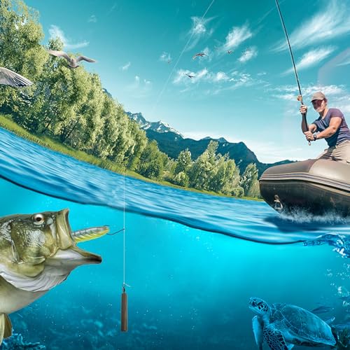 Eupheng Drop Shot Rigs for Bass Fishing, Ready Rig Kit with Barrel Swivel Drop Shot Weights Leader Line and Hook, Multiple Specifications Available - size: #2/0 Hook- 1/4 oz Weight-Qty 5