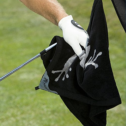 Frogger Amphibian Golf Towel with Wet and Dry Technology, Pink - Golf Bag Accessory for Men and Women with Carabiner Clip - color: Pink/White