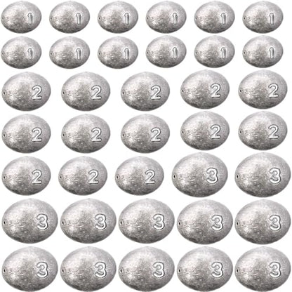 Egg Fishing Sinker Weights Kit Egg Weights Rig Drop Bass Casting Fishing Sinkers Saltwater Freshwater Gear Tackle - size: 1oz,2oz,3oz