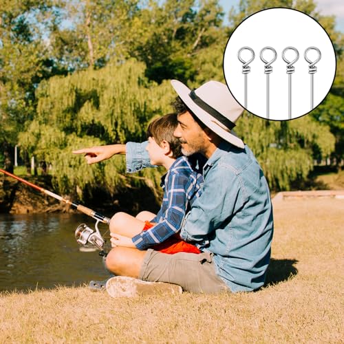 100 Pack Fishing Looped Spinner Shaft, Stainless Steel Spinner Bait Wire Fishing Lure Making Supplies - Lure Making Kit Rigs for Freshwater Bass, Trout, Walleye, Salmon, Catfish - size: 0.7*160mm