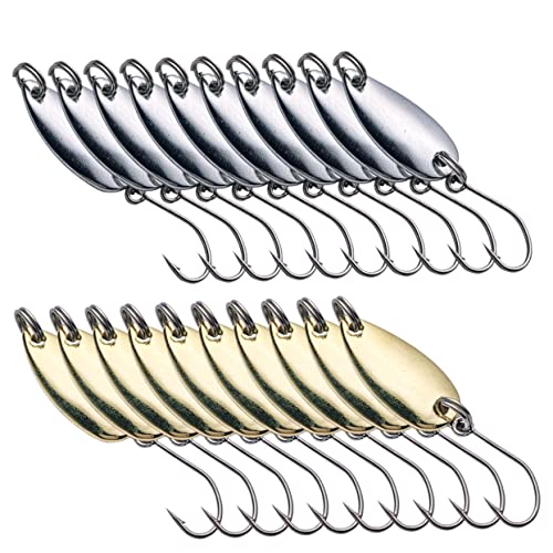 BESPORTBLE 40pcs Fishing Lure Blades Bright Metal Bait for DIY Spinnerbaits Reusable Blades for Bass and Walleye Fishing Lightweight Accessories