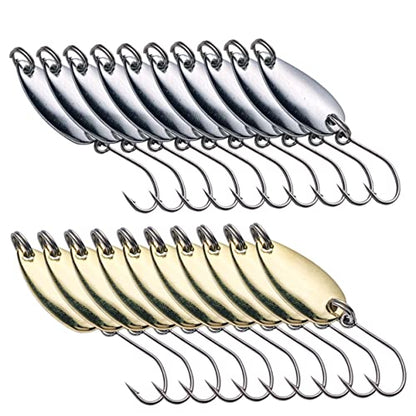 BESPORTBLE 40pcs Fishing Lure Blades Bright Metal Bait for DIY Spinnerbaits Reusable Blades for Bass and Walleye Fishing Lightweight Accessories