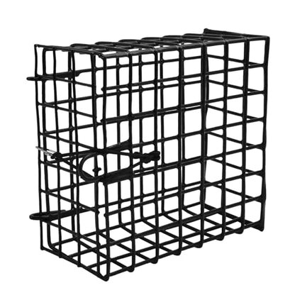 Vinyl-Coated Wire Crab Bait Cages for Heavy Duty Crab Trap Pot, Cage Box 6"x6"x3" - style: BK-1
