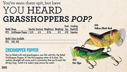 Rebel Crickhopper Popper - color: Yellow/Black Back