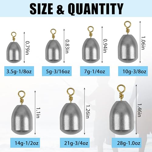 Fishing Weight Sinker,Bass Casting Sinker Weight Bell Sinker Iron Fishing Weight Sinker with Ring Water Drop Sinker Weight for Saltwater Freshwater Fishing, Silver - size: 1/2 oz - 25 pack