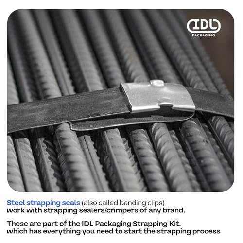 IDL Packaging - ST-O-34-M 3/4" Open (Snap-On) Seals for Steel Strapping, Pack of 100 - color: Pack of 100, size: 3/4" Open (Snap-On)