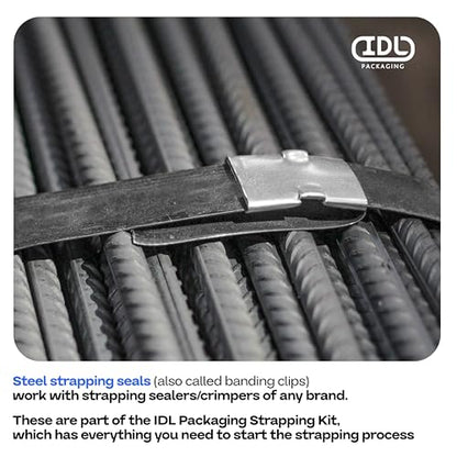 IDL Packaging - ST-O-34-M 3/4" Open (Snap-On) Seals for Steel Strapping, Pack of 100 - color: Pack of 100, size: 3/4" Open (Snap-On)