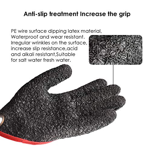 SF Fly Fishing Puncture Proof Gloves with Magnet Release Waterproof Fish Landing Glove Professional - color: Right Hand