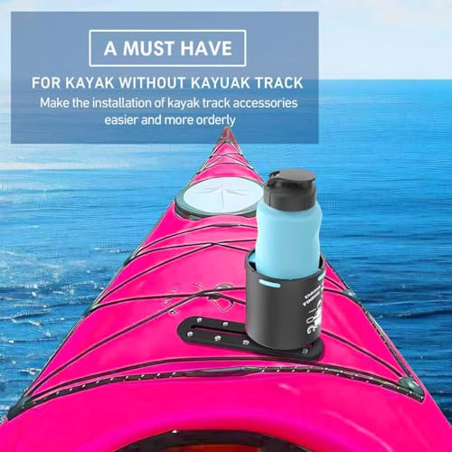 Kayak Track Kayak Low Profile Track,Kayak Rail,Kayak Accessories Mount Track,Kayak Gear Track for Fishing Rod Holder,Kayak Rail Track for Paddle Holders Fish Finder,Cup Holder,Anchor Cleats - size: 9inch2pcs