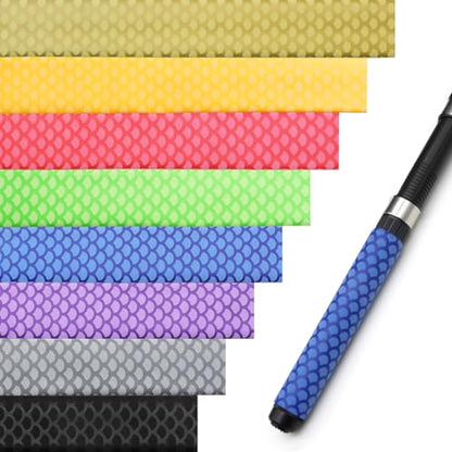 Fishing Rod Handle Wrap(Dia: 45/64", 18mm), Fish Scale Pattern Heat Shrink Wrap Grip Tape, Non-Slip, Insulated Abrasion Sleeve Shrink Tube for Fishing Rod Grip, Rod Shrink Tube, 39" (Blue) - color: Blue, size: Diamter:18mm"(45/64 inch)