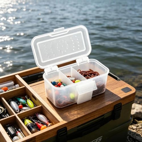 Portable Hanging Waist Fishing Lure Box Breathable Fishing Live Baits Box Baits Holder Carrying Case Holder Portable Live Container Lure Case Container