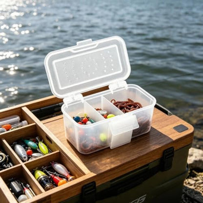 Portable Hanging Waist Fishing Lure Box Breathable Fishing Live Baits Box Baits Holder Carrying Case Holder Portable Live Container Lure Case Container