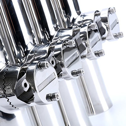 Amarine Made Boat 4pcs Fishing Rod Holder, Stainless Rail Mount Clamp on Rod Holder, Adjustable Fishing Pole Holder for Rails 7/8" to 1"