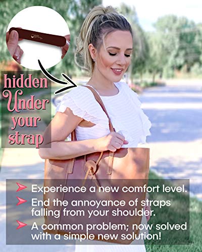 Purse Gummy - Stop Strap Slips - the ORIGINAL Non Slip Grip Strip Pad for Handbag Strap as seen on Today Show - Shoulder Bag, Tote bag, Cushion Accessory - SET of 6 PIECES - color: Black & Semi-Clear