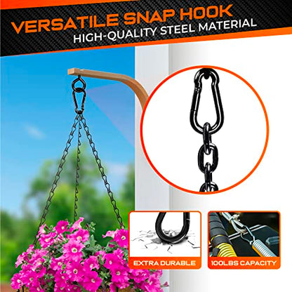 PAMAZY 12Pcs 2In Spring Snap Hooks, Utility Hook Clip, Heavy Duty Rope Connector, Quick Link Snap Hooks for Indoor and Outdoor, Hanging, Camping, Fishing (12Pcs 2In) - size: 12Pcs 2In