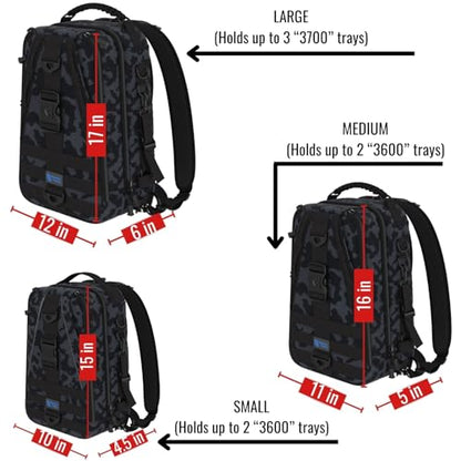 Reaction Tackle Camo Fishing Sling Bag, Water Resistant 2-in-1 Sling and Backpack with Rod Holder and Adjustable Straps, Large - size: Large