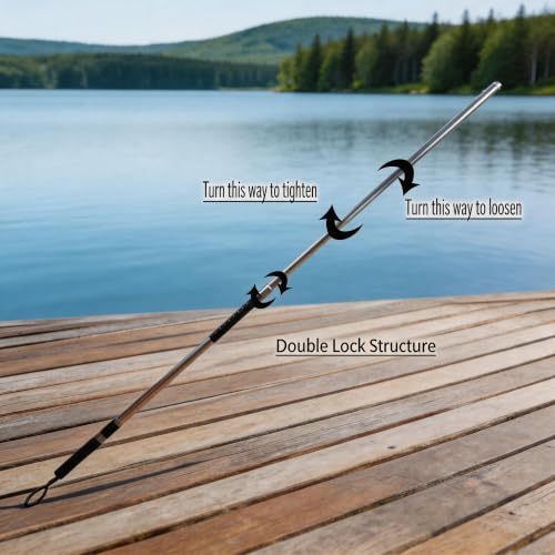 TyQuirlyn Telescopic Fishing Landing Net, 20" Round Frame 24" Deep Double-Strand Nylon Mesh, 63"-100" Dual Lock Stainless Steel Pole, 60LB Load for Big Fish & Animal Rescue