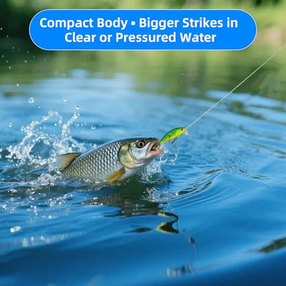 5PCS Vibration Bait Fishing Lures Set, Blade Bait & Crank Bait Hard Lures with Treble Hooks, Sinking Fishing Lures for Bass Trout Walleye Pike Freshwater Saltwater - size: 14g