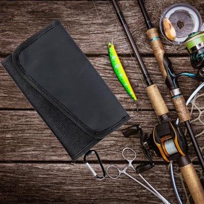 ULTECHNOVO Small Fishing Tackle Binder Bag Waterproof Wear-resistant Soft Bait Carrier Portable Outdoor Fishing Lure Storage Pouch for Anglers