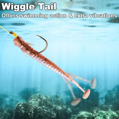Dr.Fish 10 Pack Paddle Tail Swimbait 3'' Soft Plastic Fishing Lure Bass Fishing Freshwater Minnow Shad Bait Crappie Panfish Blugill - color: Brown_3''