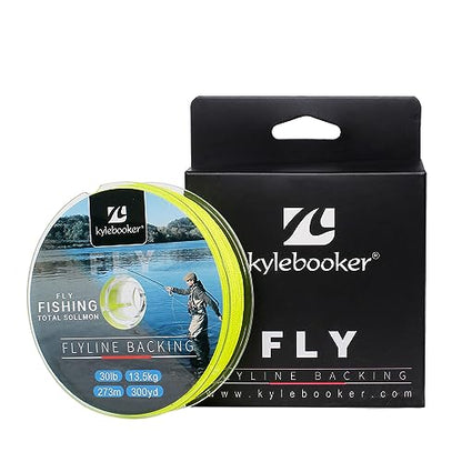 Kylebooker Fly Fishing Dacron Braided Backing Line Abrasion Resistant Trout Fly Line 20lb/30lb - color: Fluo Yellow, size: 30LB 91m/100yds