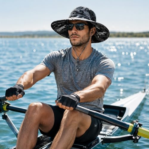 Sun Hat Unisex Face Coverage Shield Neck Flap Cap Garden Lawn Work Sports Hiking Fishing Hats - color: Dark Gray Graffiti