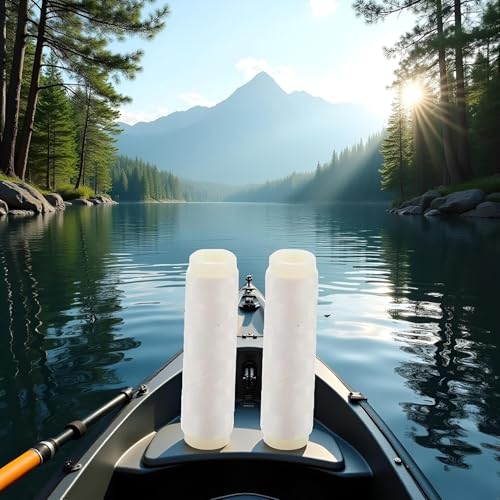 2 PCS White Fishing Thread Clear String, 0.1/0.2 mm,656 FT Invisible Bait Elastic & Strong Line for Salmon, Catfish, Bass,String Bait Keeper Thread,Monofilament Line Fishing