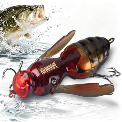 Kingdom Wasp Crawl Bait Insect Bionic Floating Fishing Lures Swimbaits Hard Artificial Baits Lure Freshwater and Saltwater Bass Carp Pike Walleye Fishing ABS Material Carbon Steel Three Book Hook - color: 12, size: 6.6g