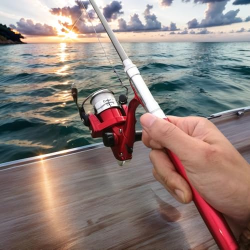 Compact Telescopic Mini Pen Fishing Rod & Reel Combo – 39.4″ Travel Fishing Kit Retractable to 7.9″ – Fast‑Action Fiberglass Pocket Pole for Kids & Adults (Blue)