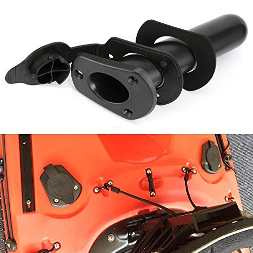 2 Pcs Kayak Deck Plastic Flush Mount Fishing Boat Rod Holders and Cap Cover, Fishing Tackle Accessory Tool